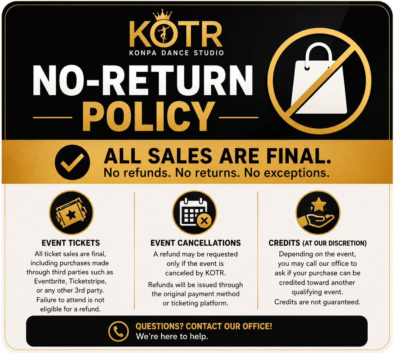 No Return Policy