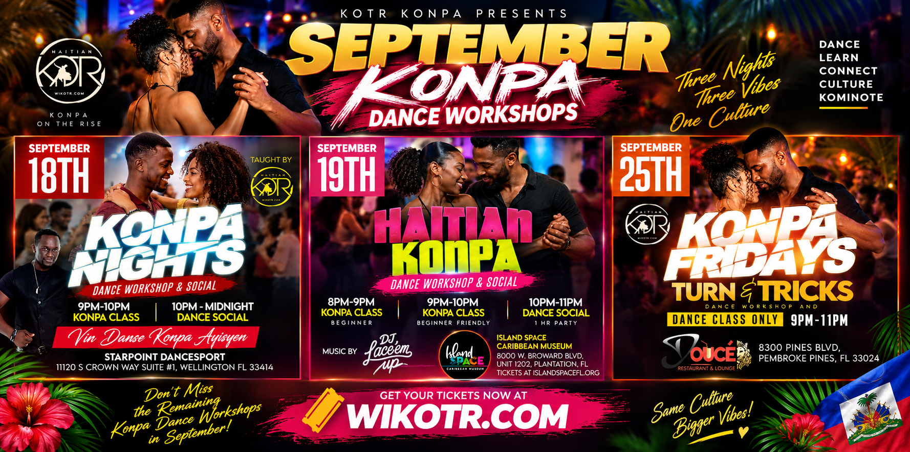 Konpa Dance Workshops in September